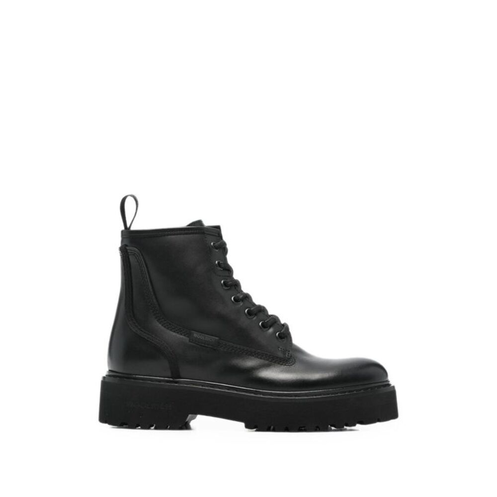 Woolrich Women Leather Biker Boots